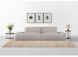 Big-Sofa TRENDMANUFAKTUR "Braga Japandi-Design, toller Sitzkomfort, Designsofa", silber, B:300cm H:72cm T:107cm, 92% Polyester, 8% Nylon, Sofas, Big-Sofa, in moderner Optik, mit hochwertigem Kaltschaum