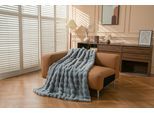 Wohndecke OTTO HOME "Briee Premium 550g/m², hochwertig, flauschige Decke, maximaler Komfort", grau (dunkelgrau), B:150cm L:200cm, Polyester, Wohndecken, Wohndecke, Decke mit Fell-Optik, bubble, unifarben, hochwertige Qualität 550g/m²