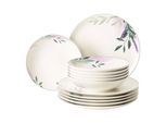 Geschirr-Set SELTMANN WEIDEN "Tafelservice Savona Provence 12er Set bunt-beige", bunt (bunt, beige), 12, Porzellan, Geschirr-Sets, Geschirr-Set, Spülmaschinenfest, Mikrowellensicher, Ofenfest