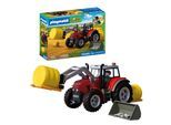 Konstruktions-Spielset PLAYMOBIL "Großer Traktor mit Heuballen (72305), Country", rot (bunt), Spielbausteine, Kinder, Kunststoff, Konstruktions-Spielset, Made in Germany