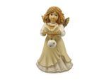 Dekofigur GOEBEL "Engel Meine schönste Weihnachtskugel", champagner, B:8cm H:15cm T:8,5cm, Steingut, Dekofiguren, Dekofigur, 8,5 x 8 x 15 cm