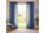 Gardine "Marusha, Leinenoptik, halbtransparent, 1er & 2er Pack, Topseller" Gr. 1, graublau, B:140cm H:145cm, Polyester, LEGER HOME BY LENA GERCKE, Gardinen, Gardine, Leinenoptik, grob gewebt, verschiedene Größen