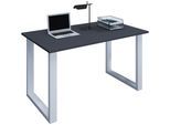 Schreibtisch VCM "Schreibtisch Bürotisch Computertisch 110x80 Lona U", schwarz (silber, anthrazit), B:110cm T:80cm, Tische, Schreibtisch