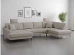 Wohnlandschaft OTTO HOME "Summer", beige (b884 memphis 5 truffle), B:360cm H:86cm T:195,5cm, 90% Polyester;10% Nylon, Sofas, Wohnlandschaft, U-Form, B: 360cm in Cord & Struktur