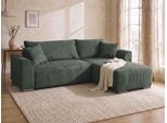 Ecksofa COLLECTION AB "Sara L-Form, B: 236 cm, Schlaffunktion, Bettkasten, optional Topper", grün, B:236cm H:42cm T:163cm, 100%Polyester, Sofas, Ecksofa, Bonnellfederkern, Liegefl. 116x190 cm, Couch als Schlafsofa