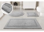 Badematte OTTO HOME "Meellor, uni, viele Farben, Badvorleger, Badezimmer Teppich", grau (licht grau), H:20mm, Baumwolle, Badematten, Badematte, Badteppich, getuftet, modern, Uni, antirutsch, flauschig, Baumwolle, Topseller
