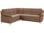 Ecksofa SIT & MORE "Cardoso L-Form", braun, B:249cm H:90cm T:209cm, Flachgewebe (100% Polyester);Struktur (100% Polyester);Luxus-Microfaser (90% Polyester, 10% Polyamid), Sofas, Ecksofa, mit Federkern, wahlweise mit Schlaffunktion und Schubkasten