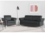 2,5-Sitzer SIT & MORE "Arngast", schwarz, B:186cm H:84cm T:93cm, Sofas, 2 5-Sitzer, inklusive Federkern und Kopfteilverstellung
