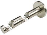 Gardinenstangenhalter LIEDECO "Kombiträger, Träger 2-läufig "France" Gr. 1, silber (edelstahlfarben), L:12cm, Gardinenstangenhalterungen, Gardinenstangenhalter, Halter, Träger für Stangen, Rohre 20 mm