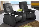 2-Sitzer EXXPO - SOFA FASHION "Tivoli, Kinosofa, bequem", schwarz, B:207cm H:109cm T:97cm, NaturLeder;Luxus-Microfaser, »Aqua Clean« (50% Polyester, 35% Polyacryl, 15% Polyamid);Softlux-Kunstleder, Sofas, 2-Sitzer, mit Relaxfunktion, integrierter Tischablage und Stauraumfach