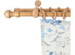 Gardinenstange SN DECO GROUP "Ares" Gr. 11, braun (eichefarben), L:420cm, Holzwerkstoff, Gardinenstangen, Gardinenstange, 28 mm, Holz, verschiedene Längen und Farben, Komplettset