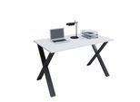 Schreibtisch VCM "Schreibtisch Bürotisch Computertisch 80x50 Lona X", weiß (schwarz, weiß), B:80cm T:50cm, Tische, Schreibtisch