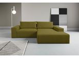 Ecksofa WERK2 "Rio 262 x 188 cm, modern & bequem, aktuelles Design, breite Armlehnen", grün, B:262cm H:83cm T:188cm, 100% Polyester, Sofas, Ecksofa, Webstoff, L-Form