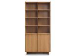 Ravio Regal, Eiche, Holzwerkstoff, Holz, Eiche, 10 Fächer, Rechteckig, 98x201x39 cm, Wohnzimmer, Regale, Bücherregale