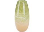 Tischvase GILDE "Vase Kampala grün", grün, B:13cm H:29cm T:13cm Ø:13cm, Glas, Vasen, Tischvase, Blumenvase, Glas, Dekovase, bauchig, modern, Geschenkartikel