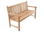 Gartenstuhl VCM "3er Sitzbank Gartenbank Landhausstil Teak Holz", braun, B:150cm T:50cm, Obermaterial: 100% Holz Wood., Stühle, Gartenstuhl