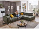 Ecksofa DIE PLANBAR "MP-IN15053 L-Form breiter Schenkel", grau (olive), B:323cm H:73cm T:222cm, 100% Polyester, Sofas, Ecksofa, mit Kopfteilverstellung, wahlweise mit manueller Vorziehbank