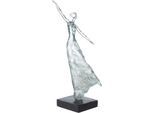 Skulptur GILDE "Skulptur Tanz des Glücks klar; schwarz", klar, schwarz, B:26cm H:39cm T:10cm, Kunstharz, Dekofiguren, Skulptur, Lebensfreude Bewegung Dynamik Emotion Kunstfigur
