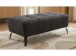 Hocker OTTO HOME "Viiborg 121 x 63 cm, mit Steppungen, elegant, modern", grau (dunkelgrau), B:121cm H:43cm T:63cm, 100% Polyester, Hocker, Hocker, pflegeleichter Bezug, extra hohe Füße - passend für Saugroboter