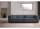 3-Sitzer "PIARA, Cord, Sofa mit Kedernaht", grau (dunkelgrau), B:275cm H:66cm T:101cm, 100% Polyester, LEGER HOME BY LENA GERCKE, Sofas, 3-Sitzer, schwarze Füße, bequemer Sitzkomfort