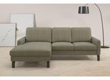 Ecksofa HOME AFFAIRE "Lecce, L-Form, Federkernpolsterung, Breite 224 cm", grün (oliv), B:224cm H:86cm T:164cm, 100% Polyester, Sofas, Ecksofa, inkl. saugroboterfreundliche Höhe & schmale Armlehnen