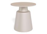 Couchtisch ACTONA GROUP "Santorini Beistelltisch – modern & kompakt, langlebige Keramikplatte", beige (beige, grau, beige), B:45cm H:47,5cm T:45cm, Tische, Couchtisch, Pflegeleicht, Keramik Tischplatte, schwarzes Stahlgestell, Ø: 45 cm