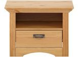Nachtkonsole OTTO HOME "Konrad, Nachtkommode, Nako, im Landhausstil, rustikal", beige (gelaugt geölt), B:56cm H:45cm T:39cm, Sideboards, Nachtkonsole, aus massiver, FSC-zertifizierter Kiefer, Topseller