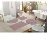 Badematte OTTO HOME "Sanremo, Standard & Premium, 30mm oder 35mm, sehr weich" Gr. 11, rosa, 3-tlg. Stand-WC Set, Polyester, Badematten, Badematte, Badteppich, unifarben, rechteckig, rund & als 3-tlg. Set erhältlich