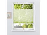 Plissee OTTO HOME "Anna" Gr. 6, grün, B:90cm H:130cm, Obermaterial: 70% Viskose, 30% Polyester, Plissees, Plissee, transparentes Ästemotiv, Bestseller, Für Fenster & Tür, Sonnenschutz, Topseller