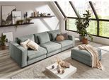 3-Sitzer OTTO HOME "Valan", grau, B:279cm H:83cm T:126cm, Sofas, 3-Sitzer, XXL-Sitzfläche, mit Cord-Bezug, frei stellbar, mit Wellenunterfederung
