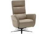 Relaxsessel DIE PLANBAR "PN-RS20038 mit Metallsternfuß inkl. Relaxfunktion und Kopfverstellung", beige (aurelia alu), B:78cm H:109cm T:83cm, Sessel, Relaxsessel, 360 drehbar, mit Gasdruckverstellung