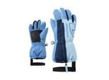 Skihandschuhe ZIENER "LEO-Z Kinder", Kinder, Gr. 2,5, arctic sky, Kunstfaser, Handschuhe Skihandschuhe, wasserabweisend, windabweisend, atmungsaktiv, langer Reißverschluss