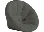 Gartensessel KARUP DESIGN "Nido out™, Loungesessel, Hocker, Chillsessel, Relaxsessel", grau (dunkelgrau), B:85cm H:75cm T:90cm, Sessel, Gartensessel, Outdoor geeignet, Schmutz- und Wasserabweisend, Made in Europe
