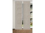 Schiebegardine HOME IN GREEN "ESTRA" Gr. 1, grau (taupe), B:60cm H:245cm, Polyester, Gardinen, Schiebegardine, SET DIGITALDRUCK,BAMBUSOPTIK RECYCELT