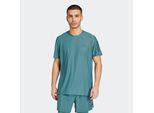 Laufshirt ADIDAS PERFORMANCE "OWN THE RUN", Herren, Gr. S, grün (preloved teal), Obermaterial: 86% Polyester, 14% Elasthan, normal, Rundhals, Shirts Laufshirt