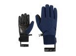 Skihandschuhe ZIENER "KYMARY-Z AQUASHIELD DAUNENFÜTTERUNG DAMEN", Damen, Gr. 6,5, schwarz navy, Materialmix, Handschuhe Skihandschuhe, wasserdicht, winddicht, extra warm, Lederinnenhand, Plüschfutter