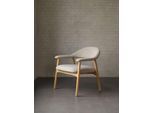 Loungesessel ACTONA GROUP "Addi", beige, B:70cm H:76cm T:70,5cm, 96% Polyester, 4% Acryl, Sessel, Loungesessel, Gepolstert, Stoff-Bezug, mit Armlehnen, Eichenbeine