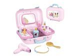 Kreativset SMOBY "Disney Princess Kosmetikkoffer", rosa, Kreativsets, KinderB:33cm H:26,7cm T:28,5cm, Kunststoff, Kreativset, B:33cm H:26,7cm T:28,5cm