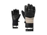 Skihandschuhe ZIENER "GELLDO-Z GORE-TEX PrimaLoft", Herren, Gr. 9.5, schwarz (sandstone), Materialmix, Handschuhe Skihandschuhe, wasserdicht, winddicht, atmungsaktiv, extra warm, Lederanteile