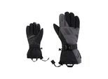 Skihandschuhe ZIENER "GHALION-Z AQUASHIELD", Herren, Gr. 8,5, grau (magnet), Materialmix, Handschuhe Skihandschuhe, wasserdicht, winddicht, atmungsaktiv, warmes Futter, lange Stulpe