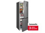 HANSEATIC Kühl-/Gefrierkombination, Energieeffizienz: A, edelstahl, Rechtsanschlag, Kühlschränke, inkl. 3 Jahre Herstellergarantie, Kühl-/Gefrierkombination