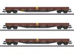 Güterwagen MÄRKLIN "Niederbordwagen-Set DB AG - 47162", braun, Modelleisenbahn-Fahrzeuge, Kinder, Kunststoff, Metall, Güterwagen