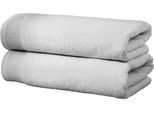 Handtücher OTTO HOME "Fenya, flauschig und weich, Premium Handtücher, Duschtücher, 550gr/m²", transparent (hellgrau), B:70cm L:140cm, Webfrottier, Obermaterial: 100% Baumwolle, Handtücher, Handtücher, mit Bordüre, Set, 100% Baumwolle, Hotel-Qualität, 5 Jahre Garantie