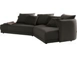 Ecksofa DESIGNWERK "New York L-Form, anmutendes Designsofa", grün (hunter), B:333cm T:179cm, 100% Polyester, Sofas, Ecksofa, mit moderner R&ung im Rücken