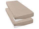 Spannbettlaken OTTO HOME "Strawberry in uni oder bunten Rainbow-Colors", beige, B:90cm L:200cm, Jersey, Obermaterial: 50% Baumwolle, 50% Polyester, Bettlaken, Spannbettlaken, für Matratzen bis 18cm Höhe, Spannbetttuch, Baumwollmischung