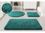 Badematte OTTO HOME "Kaarin, uni, viele Farben, Badvorleger, Badezimmer Teppich", blau (petrol grün), H:30mm, Polyester, Badematten, Badematte, Badteppich, getuftet, flauschig, hochflor, große Farbauswahl