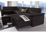 Wohnlandschaft SIT & MORE "Ascara U-Form, B:312cm, klassisches Design, Taschenfederkernpolsterung", schwarz, B:312cm H:85cm T:204cm, NaturLeder in Sitz und Rücken, Korpus ist mit passendem Kunstleder bezogen.;Luxus-Microfaser (100% Polyester);Softlux-Kunstleder;Primabelle-Microfaser (100% Polyester), Sofas, Wohnlandschaft, inklusive Boxspring/Federkern-Polsterung, wahlweise mit Schlaffunktion