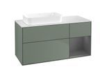 Villeroy und Boch Finion Waschtischunterschrank G691GKGM 120x60,3x50,1cm, Regal rechts Anthracite matt, Olive Matt Lacquer