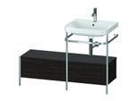 Duravit Happy D.2 Plus Möbelwaschtisch-Kombination HP4855O6969 120x49cm, mit Metallkonsole, 1 Hahnloch, nussbaum gebürstet
