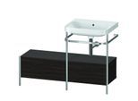 Duravit Happy D.2 Plus Möbelwaschtisch-Kombination HP4855N6969 120x49cm, mit Metallkonsole, ohne Hahnloch, nussbaum gebürstet